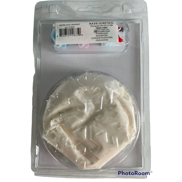 NEW IN PACKAGING Make Your Own GLITTER HANDPRINT ORNAMENT Kit, No bake/mix - Picture 2 of 6